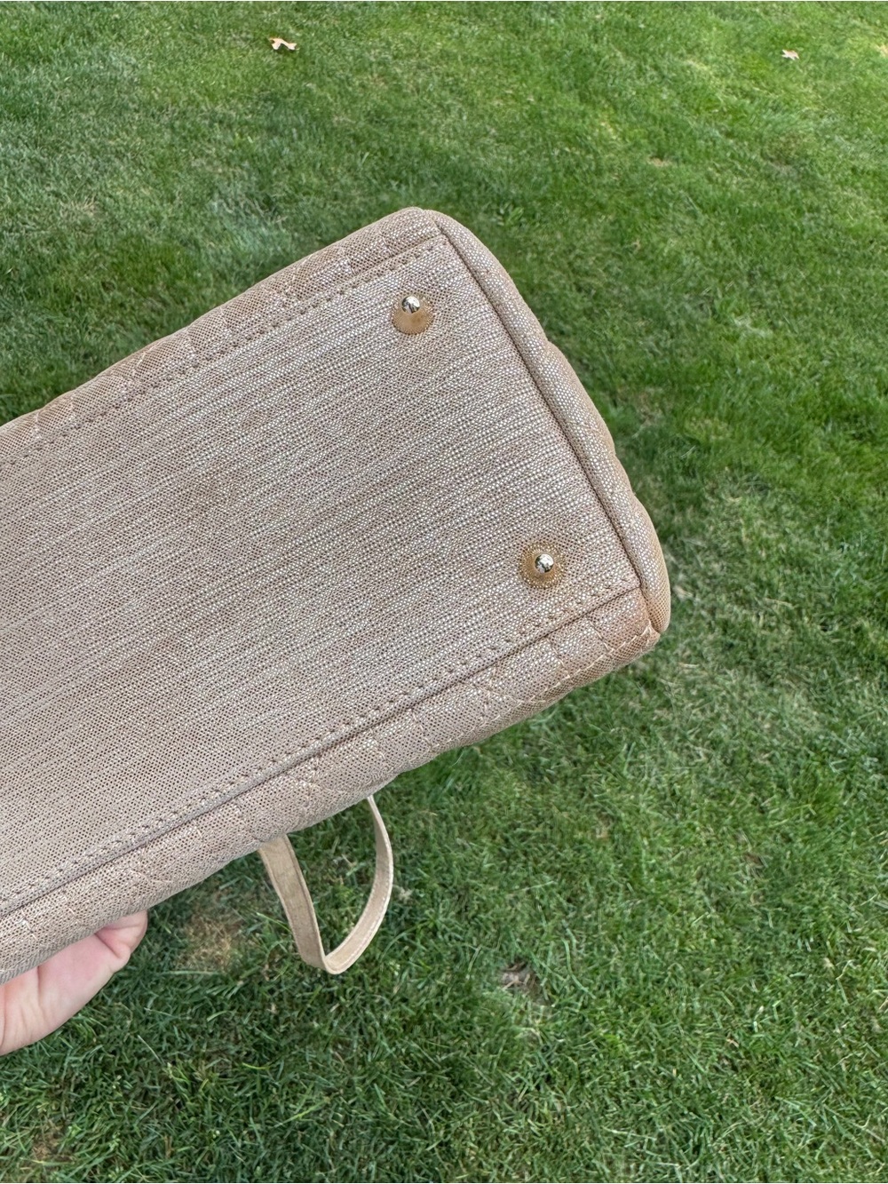 Dior Champagne Quilted Lady Dior Satchel - Picture 6 of 6